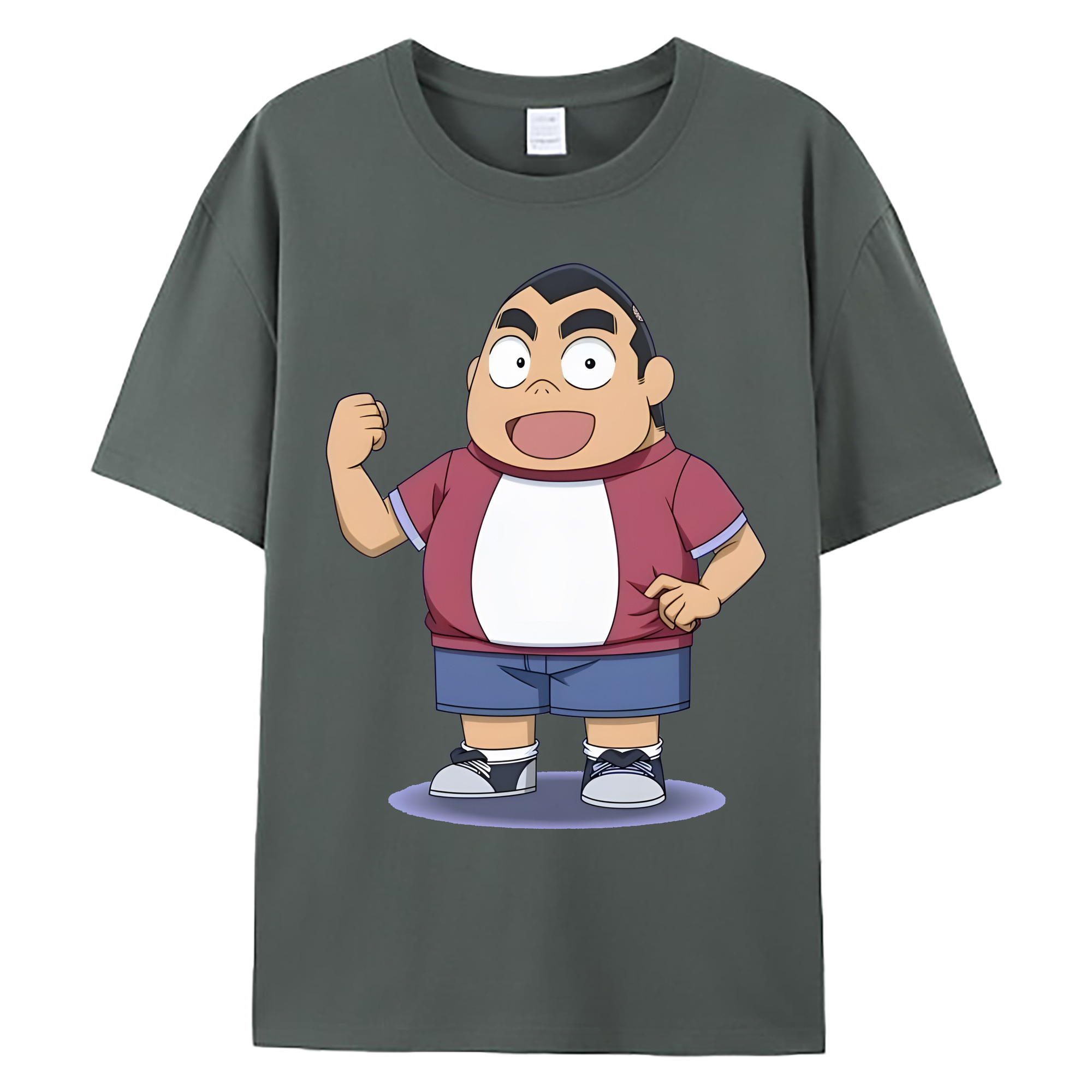（画像用） 名探偵コナン 小嶋 元太 こじま げんた Detective Conan Kojima Genta 綿100％ メンズ半袖Tシャツ｜肌触りやわらか＆通気性